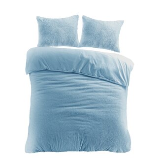 .Decoware® Teddy dekbedovertrek onderkant microvezel - blauw - lits-jumeaux