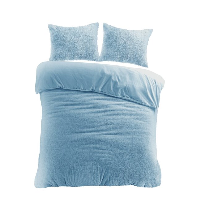 Teddy dekbedovertrek onderkant microvezel - blauw - 240x220 + 2st. 60x70 cm