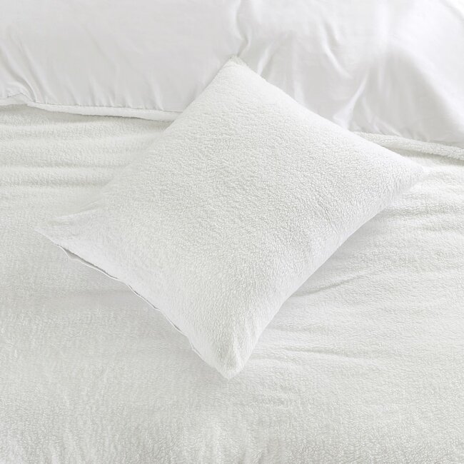 Teddy dekbedovertrek onderkant microvezel - ivoor - 240x220 + 2st. 60x70 cm