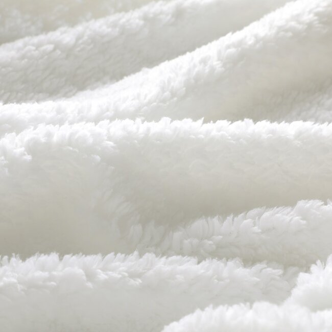 Teddy dekbedovertrek onderkant microvezel - ivoor - 240x220 + 2st. 60x70 cm