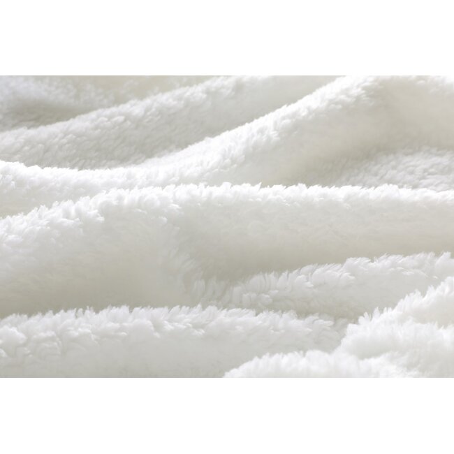 Teddy dekbedovertrek onderkant microvezel - ivoor - 240x220 + 2st. 60x70 cm