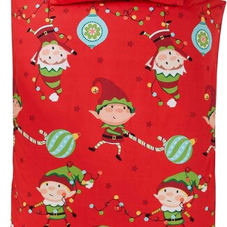 Studio Kids Kerst peuter dekbedovertrek Naughty elves - polykatoen