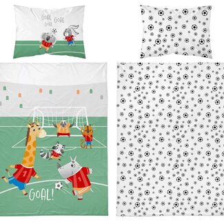 Mayamoo Ledikant dekbedovertrek Goal - bamboe/katoen