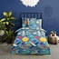 Good Morning Flanel dekbedovertrek Spaceworld - blauw - eenpersoons