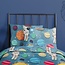 Flanel dekbedovertrek Spaceworld - blauw - 140x220 + 60x70 cm