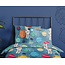 Flanel dekbedovertrek Spaceworld - blauw - 140x220 + 60x70 cm