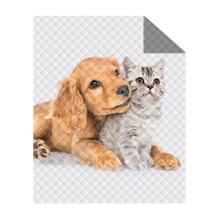 Holland Bedsprei Hond met poes - 170x210 cm