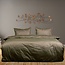 .Decoware® B-keus Hotelstreep dekbedovertrek - groen - katoen satijn (210TC) - 200x220 cm
