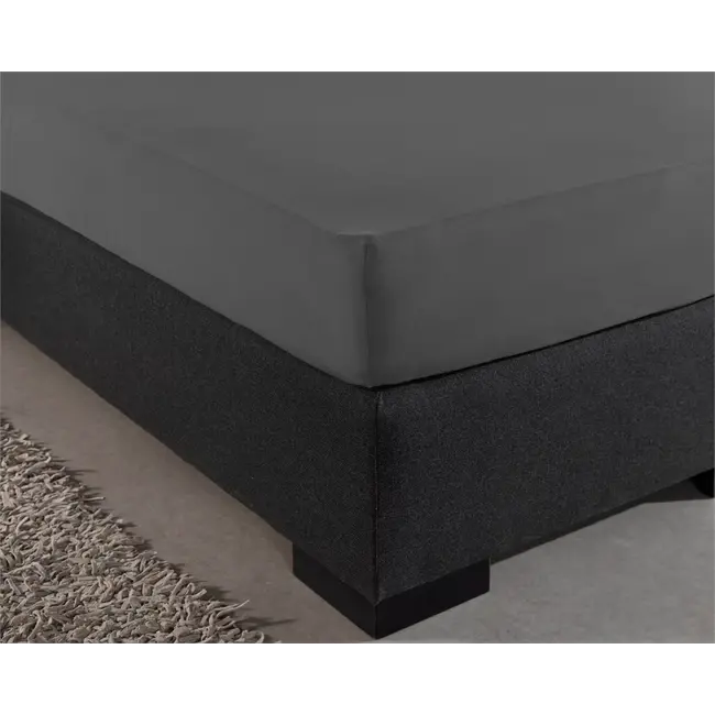Hoeslaken - enkel jersey 135gr - Antraciet