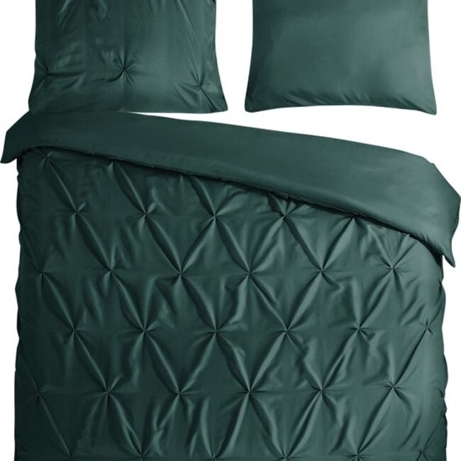 Microvezel dekbedovertrek Plooi - groen