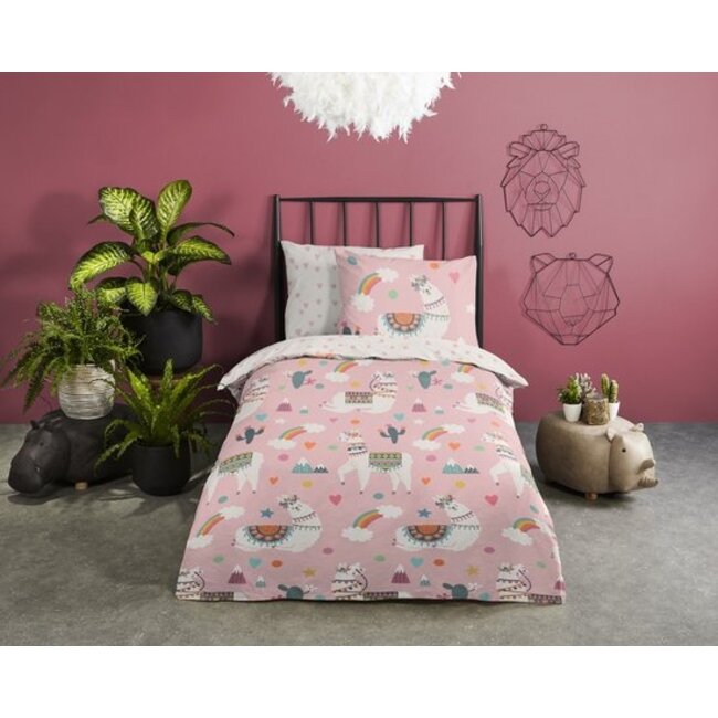 Microvezel kinderdekbedovertrek Alpaca - 140x220 + 60x70 cm