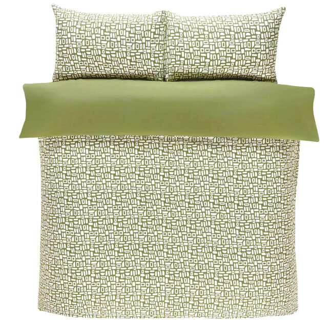 Microvezel dekbedovertrek Pebbles - groen
