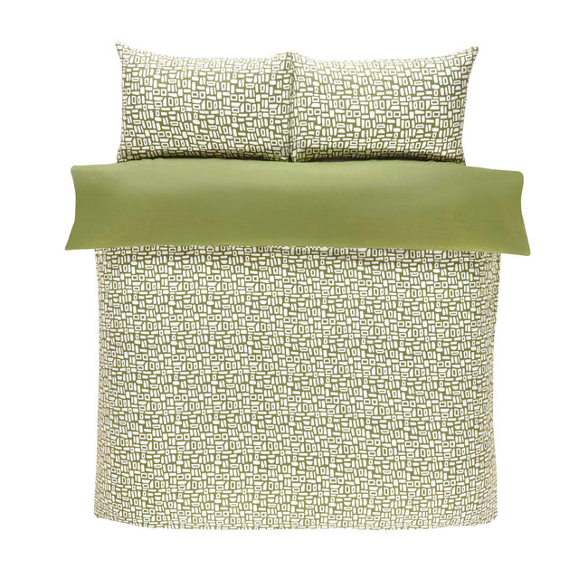 Microvezel dekbedovertrek Pebbles - groen