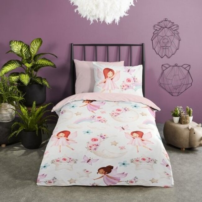 Katoen kinderdekbedovertrek Lucia - 140x220 + 60x70 cm