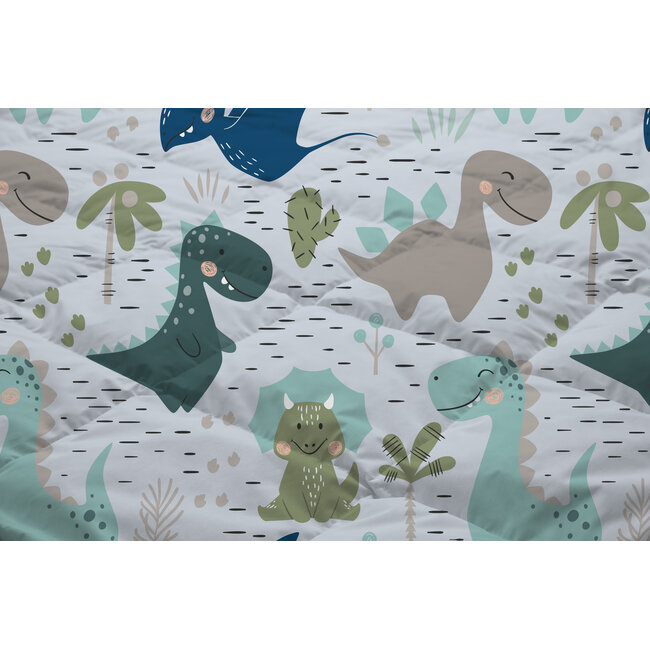 Kinderdekbed zonder overtrek Dino's - 140x200 + 60x70 cm
