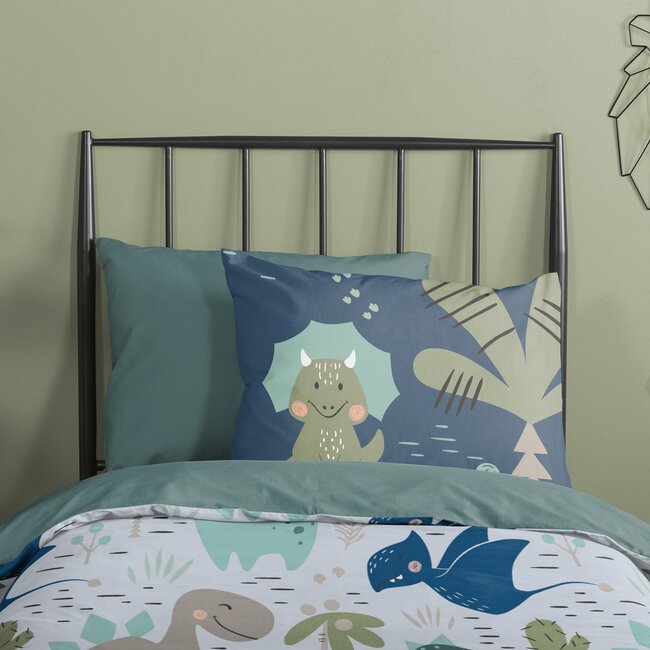 Kinderdekbed zonder overtrek Dino's - 140x200 + 60x70 cm