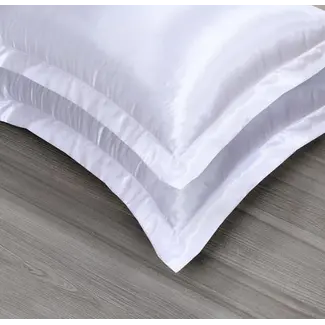 Beauty Silk Glans satijnen kussenslopen (2st) - 60x70 cm - wit