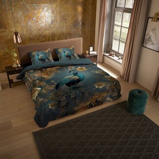 Pure Microvezel dekbedovertrek Savaya pauw - petrol