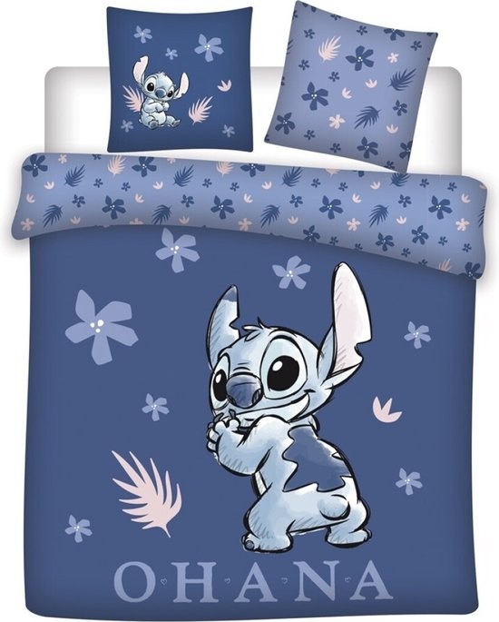 Lilo & Stitch dekbedovertrek Blue love - katoen - 240x220+ 2st. 65x65 cm - Copy