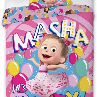 Masha en de Beer producten Masha en de Beer dekbedovertrek Let's Party - katoen - 1-persoons