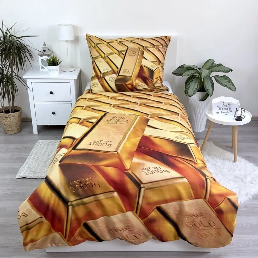 Goud dekbedovertrek / Goudkleurig dekbedovertrek