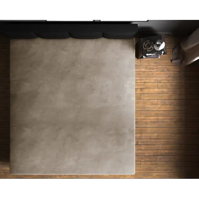 Velvet hoeslaken - taupe grijs