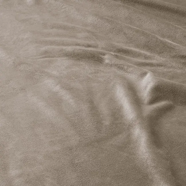 Velvet hoeslaken - taupe grijs