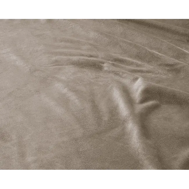 Velvet hoeslaken - taupe grijs