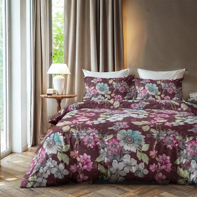 Flanel dekbedovertrek Flower