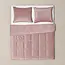 All in one lazy dekbed velvet - Dekbed en overtrek in 1 - Oud Roze
