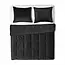 All in one lazy dekbed velvet - Dekbed en overtrek in 1 - Zwart