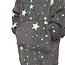 Kinder hoodie Stars grijs - Glow in the dark - 6-10 jaar