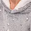 Kinder hoodie Stars grijs - Glow in the dark - 6-10 jaar