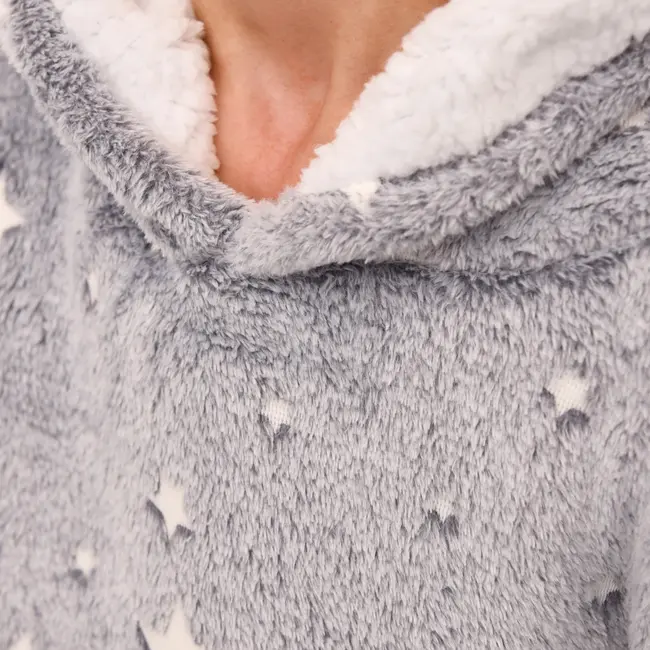 Kinder hoodie Stars grijs - Glow in the dark -2-6 jaar