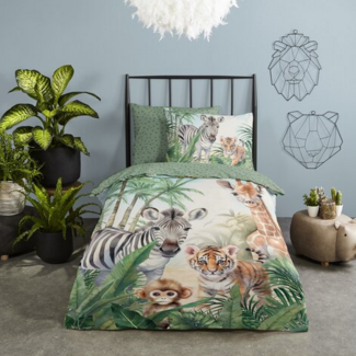 Good Morning Katoen kinderdekbedovertrek Thabo jungle - eenpersoons