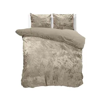 Dreamhouse Velvet dekbedovertrek crushed - Grijs/Taupe