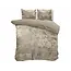 Velvet dekbedovertrek crushed - Grijs/Taupe - 140x220 + 60x70cm