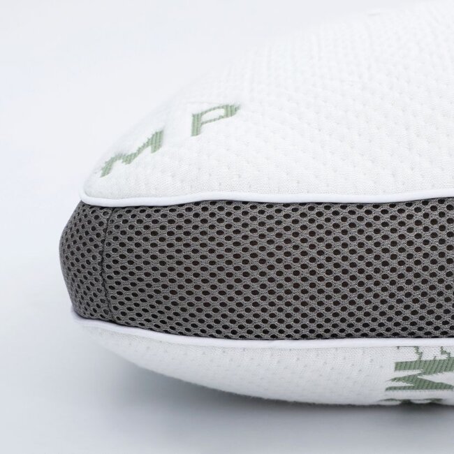 Traagschuim Hoofdkussen met 3D-rand - Hennep/katoen - 40x60 cm - (2stuks)