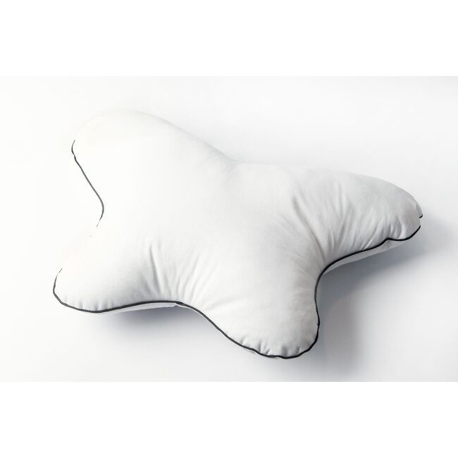 Vlinder hoofdkussen met latex vulling - tijk: 100% katoen 50x55 cm