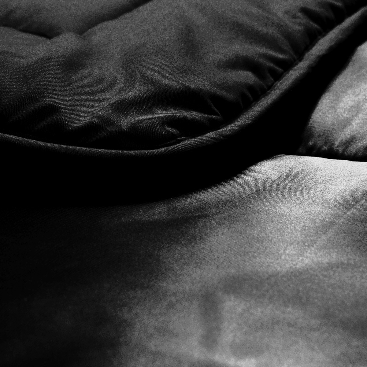 Easy dekbed en overtrek in 1 - Glans satijn - 250 gsm - Zwart