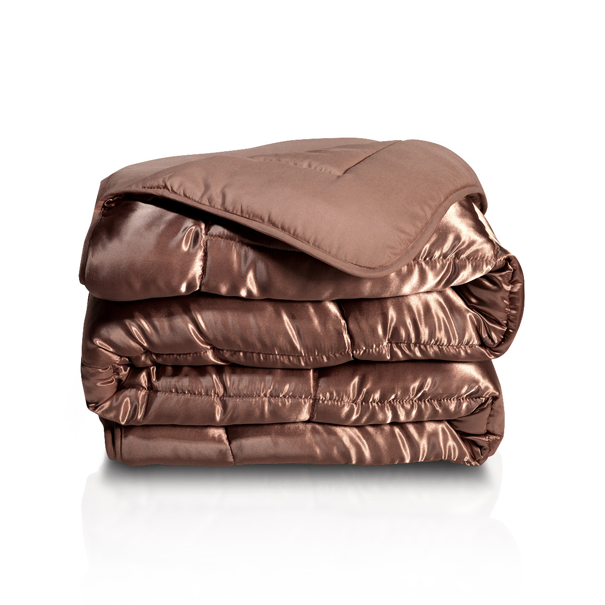 Easy dekbed en overtrek in 1 - Glans satijn - 250 gsm - Bronze