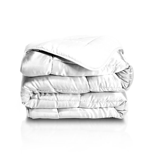 Easy dekbed en overtrek in 1 - Glans satijn - 250 gsm - Snow White