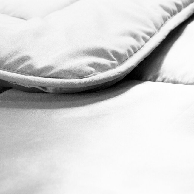 Easy dekbed en overtrek in 1 - Glans satijn - 250 gsm - Snow White