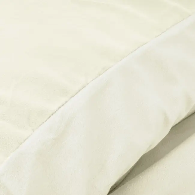 Velvet dekbedovertrek - Uni crème