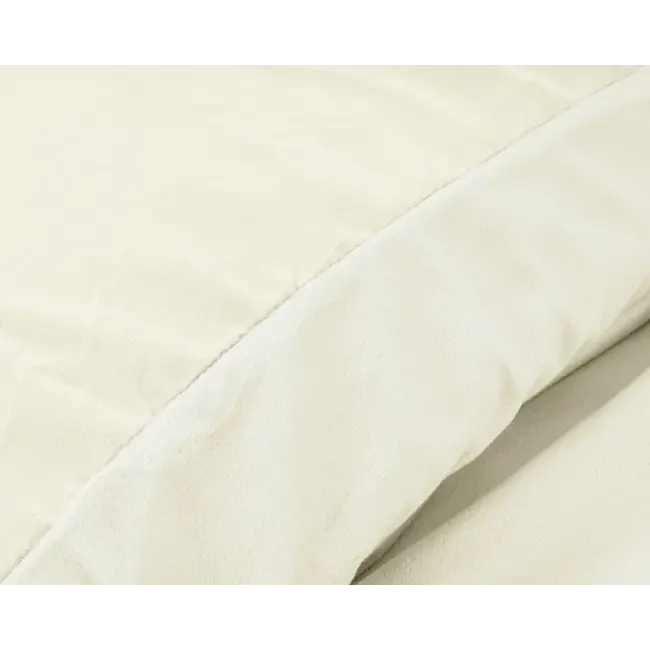 Velvet dekbedovertrek - Uni crème