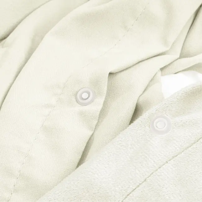 Velvet dekbedovertrek - Uni crème