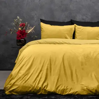 Sleeptime Velvet dekbedovertrek - Uni goudgeel