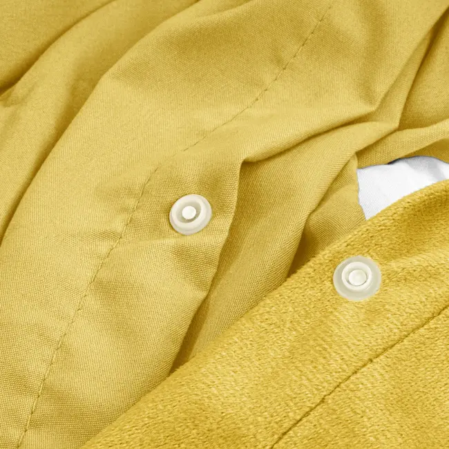 Velvet dekbedovertrek - Uni goudgeel
