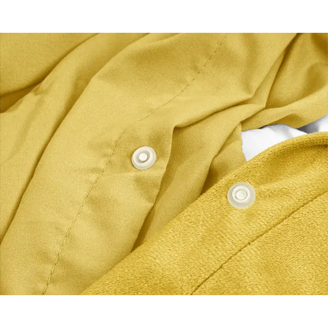 Velvet dekbedovertrek - Uni goudgeel