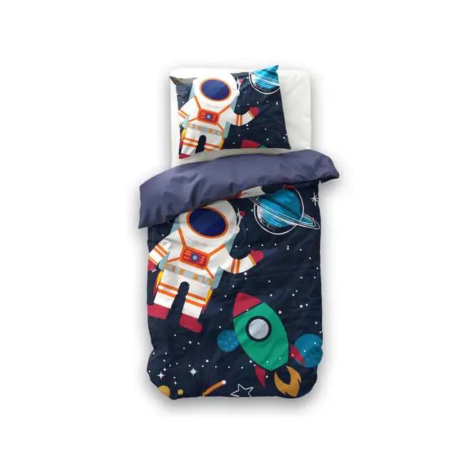 Kinderdekbedovertrek Space man  - microvezel - 140x220 + 60x70 cm